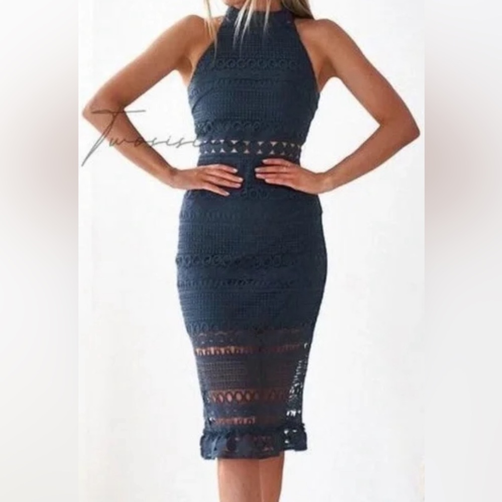 Two Sisters - Rivers Midi Dress - Blue